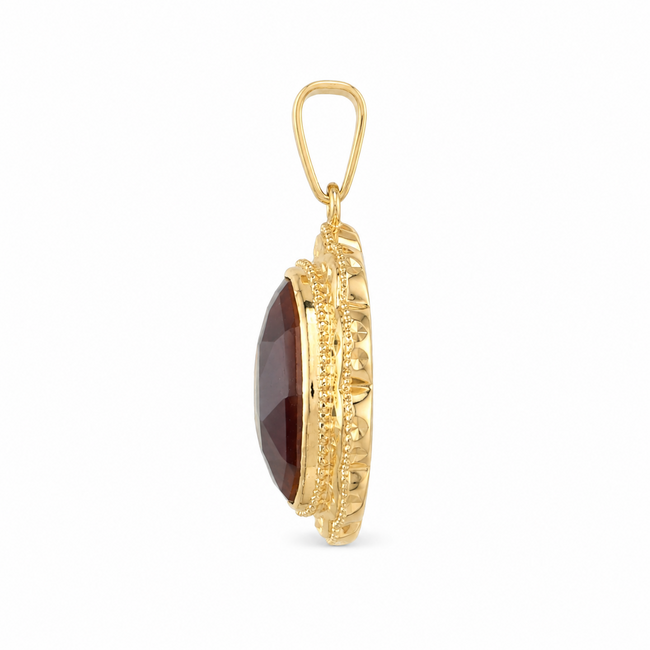 Vintage 14Krt. GG Hanger met Granaat 2.5 Gram