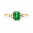 14karaat GG ring smaragd emerald cut 2,4 GR 19