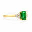 14karaat GG ring smaragd emerald cut 2,4 GR 19