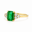 14karaat GG ring smaragd emerald cut 2,4 GR 19