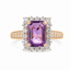 ROS  Jewel Design 18karaat gouden ring gezet met Amethist en Briljanten