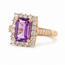 ROS  Jewel Design 18karaat gouden ring gezet met Amethist en Briljanten
