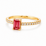 ROS  Jewel Design 18k  ring PinkLove met Pink Diamond en 18 Briljanten
