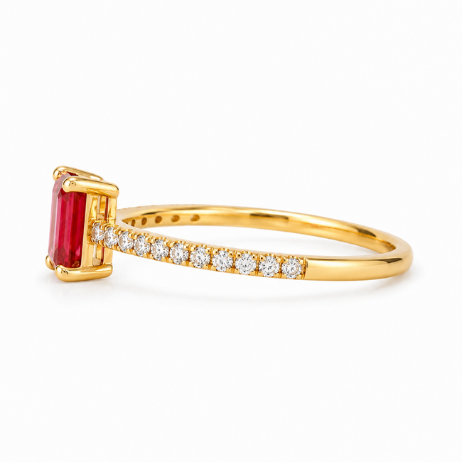 ROS  Jewel Design 18k  ring PinkLove met Pink Diamond en 18 Briljanten