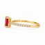 ROS  Jewel Design new 18k ring PinkDiam 0.5ct/18xBrilj 2.5gr Pink Love