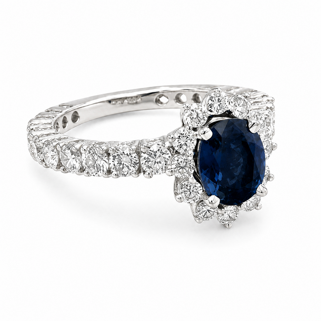 ROS  Jewel Design Nieuw 18 karaat wit goud ring 4.2 gram