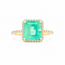 ROS  Jewel Design 14k ring Smaragd/brilj0.60ctmt 17.25 The Green Apple