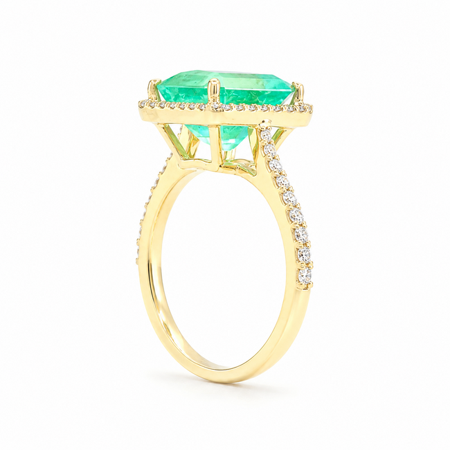 ROS  Jewel Design 14k gouden ring met Smaragd en briljanten The Green Apple