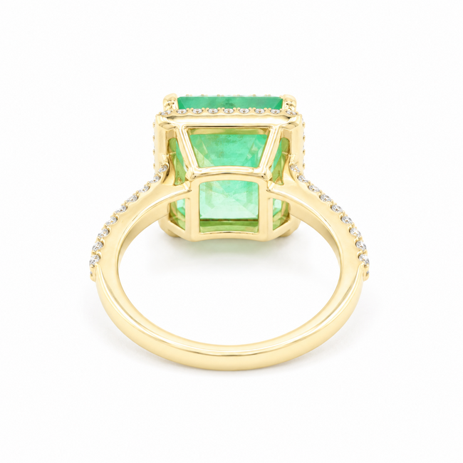 ROS  Jewel Design 14k gouden ring met Smaragd en briljanten The Green Apple