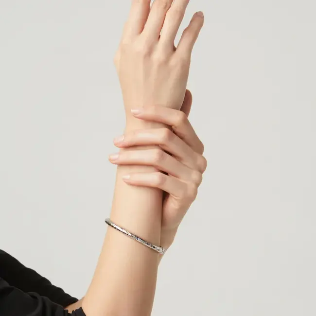 GIOVANNI RASPINI silver armband Rock mini bangle