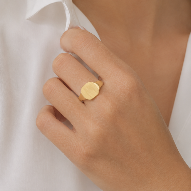 ROS  Jewel Design 14k zegelring