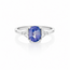 ROS  Jewel Design 18k witg ring nat tanzaniet 0.40cdiam EAR. 2640