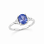 ROS  Jewel Design 18k witg ring nat tanzaniet 0.40cdiam EAR. 2640