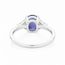 ROS  Jewel Design 18k witg ring nat tanzaniet 0.40cdiam EAR. 2640
