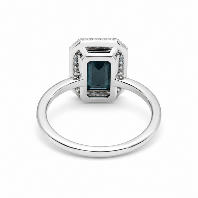 ROS  Jewel Design 18k witgouden ring gezet met Tourmalijn en Briljanten