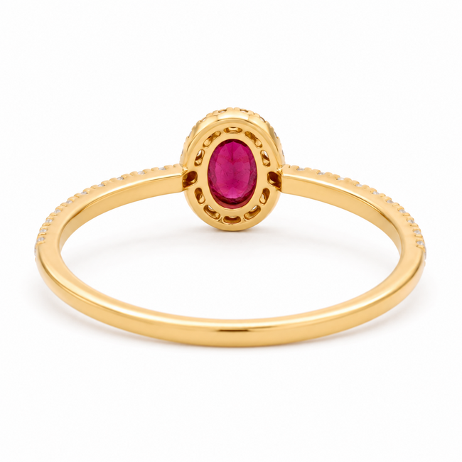 ROS  Jewel Design 18k ring Ruby Delight gezet met Robijn en Briljant