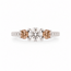 ROS  Jewel Design 14k witgouden ring Trilogy met Diamanten