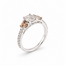 ROS  Jewel Design 14k witgouden ring Trilogy met Diamanten