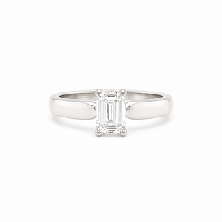 ROS  Jewel Design New 14k witgd solitair Lab Dia 0.75ct vvs2