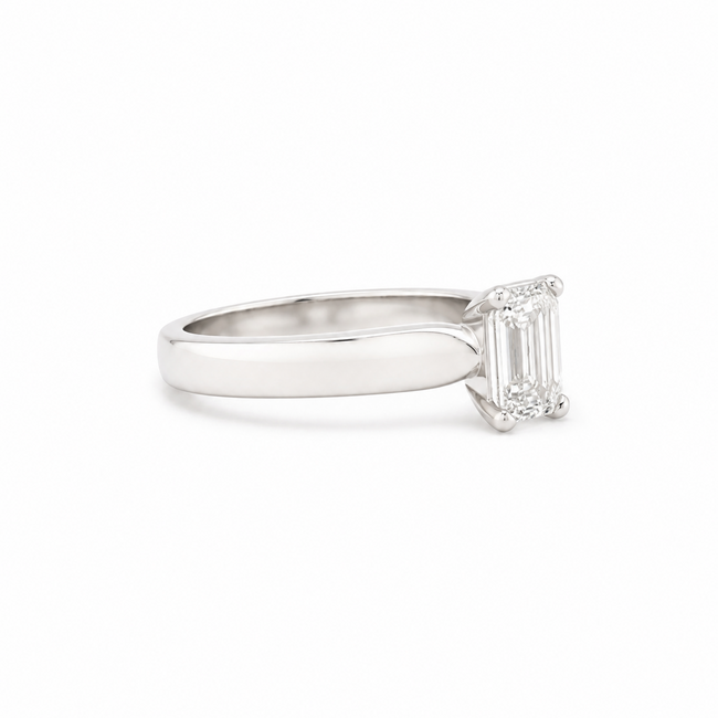ROS  Jewel Design New 14k witgd solitair Lab Dia 0.75ct vvs2
