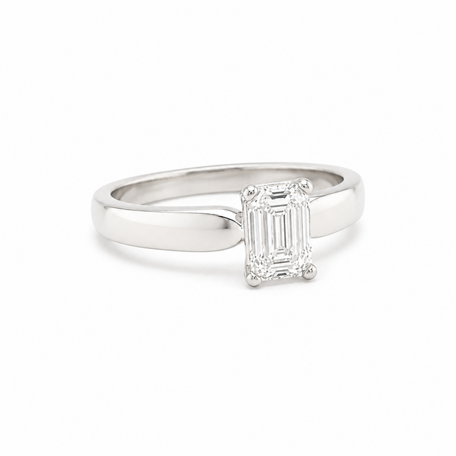 ROS  Jewel Design New 14k witgd solitair Lab Dia 0.75ct vvs2
