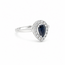 ROS  Jewel Design 18k witgouden ring met echte Saffier en Briljant