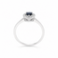 ROS  Jewel Design 18k witgouden ring met echte Saffier en Briljant