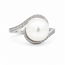 ROS  Jewel Design 14k witgouden ring met natuurlijke parel en briljant