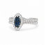 ROS  Jewel Design 18k witgd ring Saff/0.20ct brilj 3.4g Blue in gd Pearls