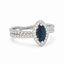 ROS  Jewel Design 18k witgouden ring met Saffier en briljanten