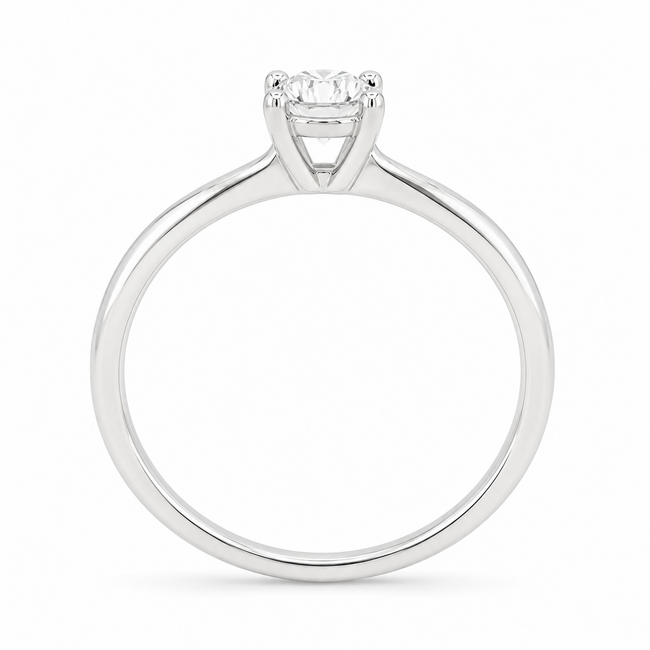 ROS  Jewel Design 14k witgouden solitair ring met briljant
