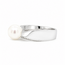 18k  witgouden ring met parel en  briljant