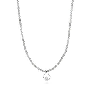 FJF Collier ICON Heart Stone Edition Labradorite/Swarovski. 0010050SLR