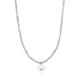 FJF FJF Collier ICON Heart Stone Edition Labradorite/Swarovski. 0010050SLR