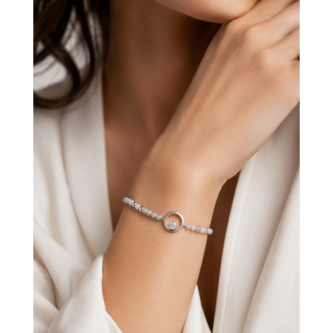 FJF FJF Armband  ICON Heart Stone Edition Labradorite/Swarovski.0050028SLR