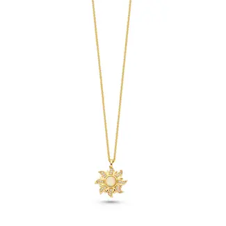 FJF FJF Collier Sun Zirk/Synt Opaal. FJF0010051YOP