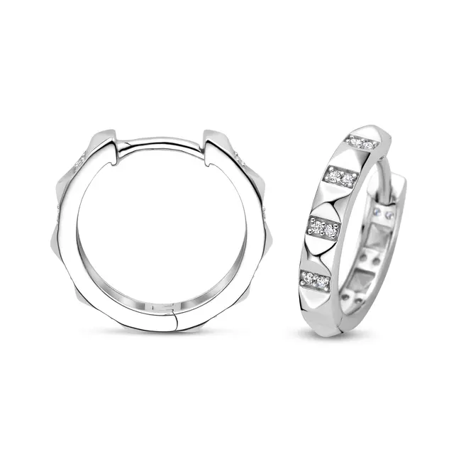 Oorringen Iconic Pyramid Hoops FJF0030084SWH