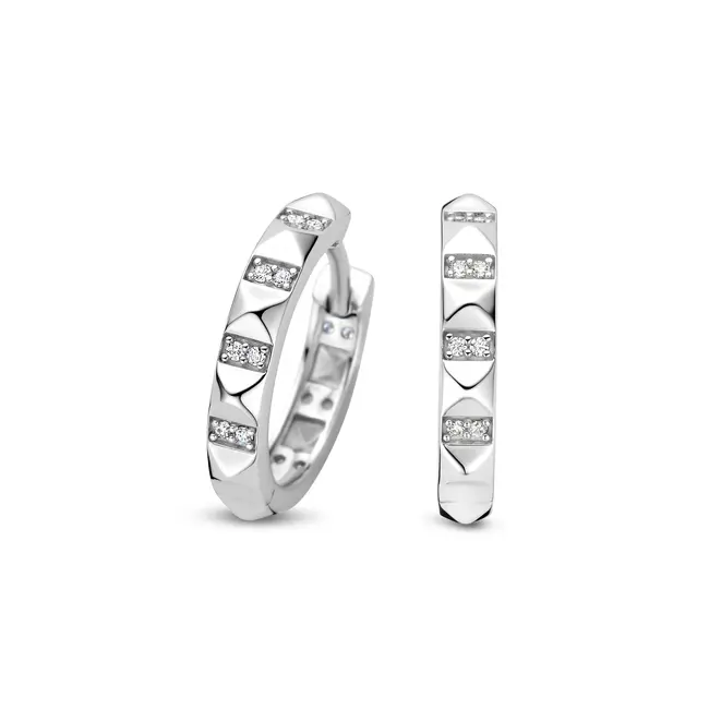 Oorringen Iconic Pyramid Hoops FJF0030084SWH