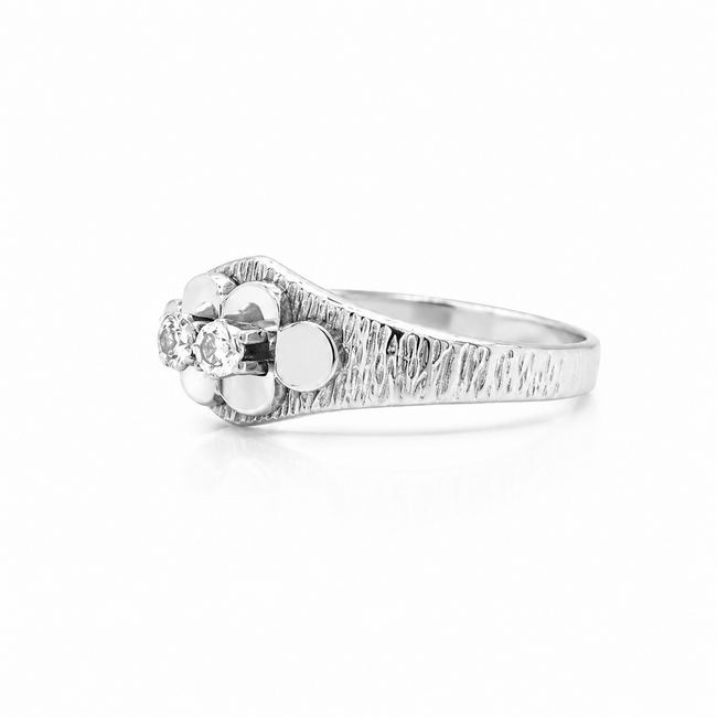 14k witgouden ring met briljant