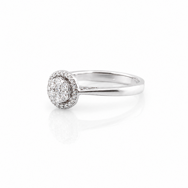 18k witgouden ringmet Briljanten