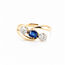 14k ring met Saffier en Diamanten
