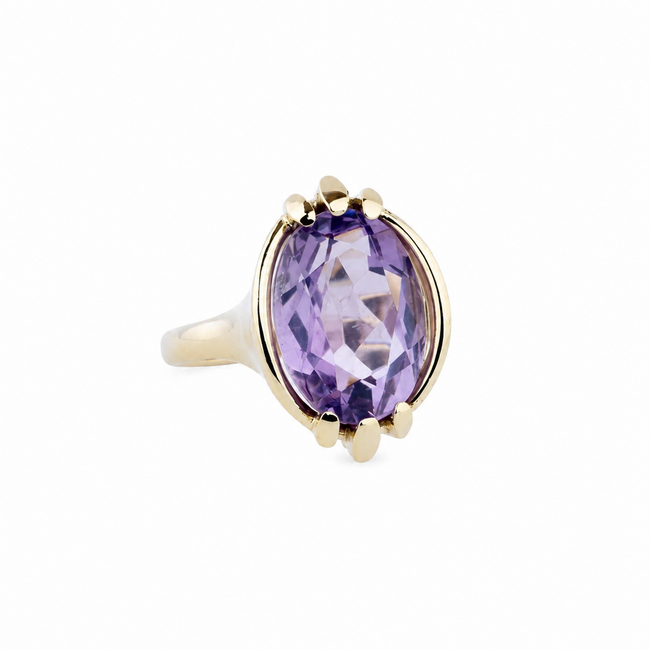 Occasion Vintage 14 karaat Amathist ring