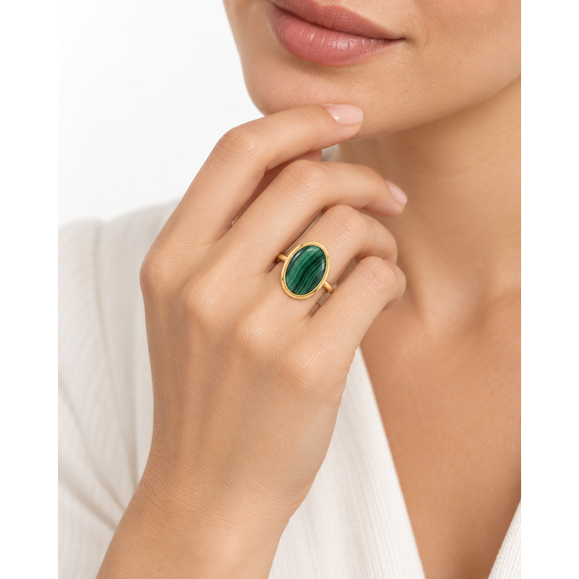 Vintage 14Karaat Ring Malaghiete maat18,5