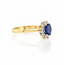 Vintage GG Ring met Saffier/Brilljant. Mt17
