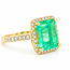 ROS  Jewel Design 14k ring Smaragd/brilj0.60ctmt 17.25 The Green Apple
