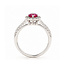 ROS  Jewel Design 18k witgd ring robijn/brilj 0.40c 5.2g