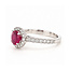ROS  Jewel Design 18k witgd ring robijn/brilj 0.40c 5.2g