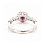ROS  Jewel Design 18k witgd ring robijn/brilj 0.40c 5.2g