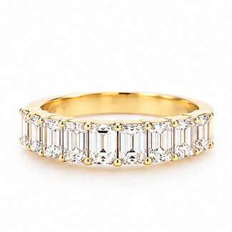 ROS  Jewel Design New 18k ring emeraldcut Dia Labgrown 2.2ct 3.5g