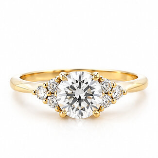 ROS  Jewel Design 14k ring LGD brilj1.05ct/0.18ctbrilj Snow White gewicht 3.3g mt 18.5 certi
